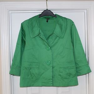 ambition green cropped jacket